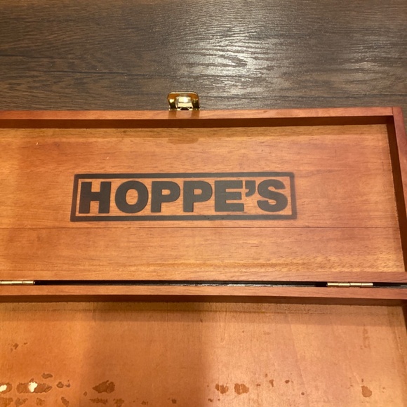 HOPPE’S GUN CLEANING KIT WOODEN STORAGE BOX CHEST - Picture 7 of 9